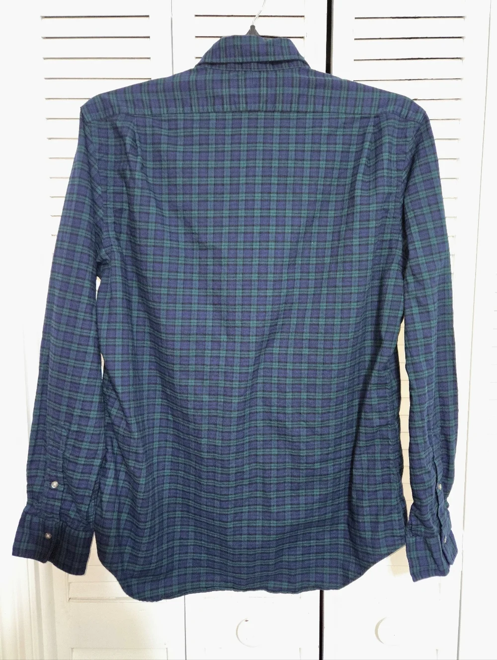 Polo by Ralph Lauren Men's XL Navy & Green Plaid Button-Down Cotton Shirt